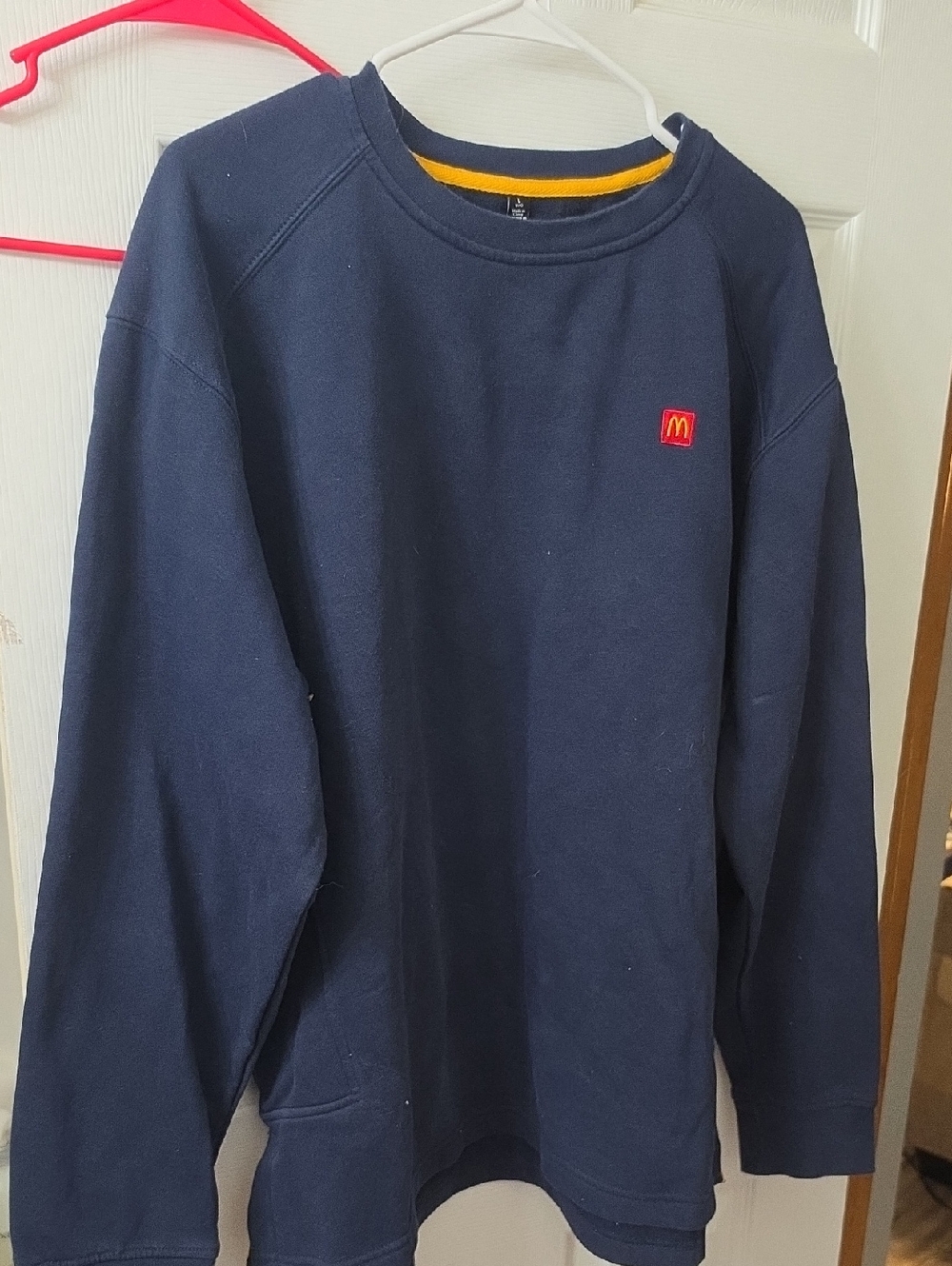 McDonald's Navy Crewneck Sweatshirt with Yellow Trim and Red Logo